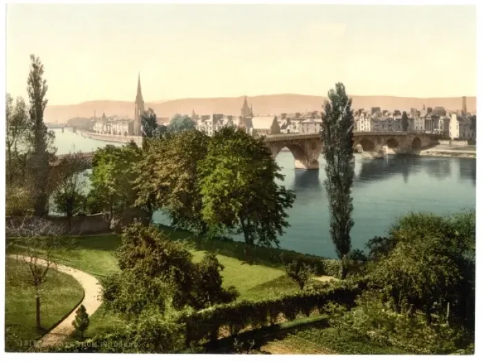 Framed Print : Perth from Bridgend, Scotland Framed Print : Perth from Bridgend, Scotland