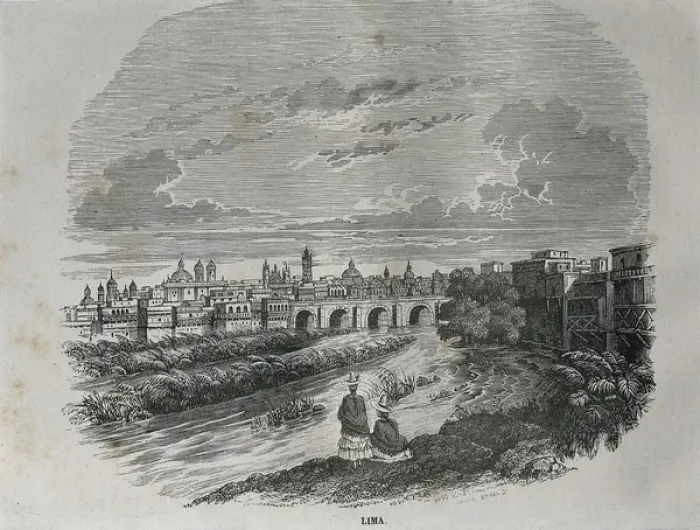 Framed Print : Peru. Lima. Engraving Framed Print : Peru. Lima. Engraving