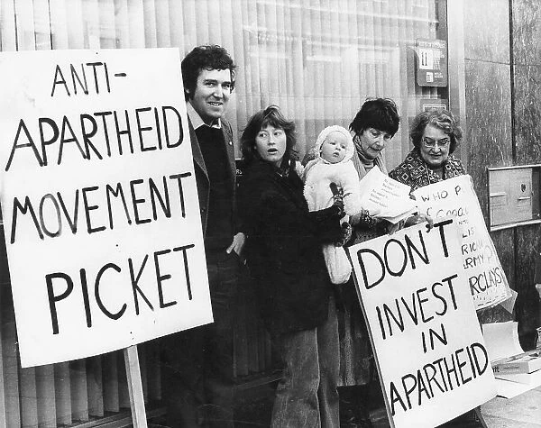 Peter Hain, Labour politician, campaigning outside a bank