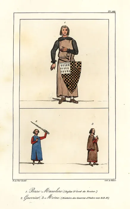 Framed Print : Peter I, Duke of Brittany, warrior and monk, 13th century Framed Print : Peter I, Duke of Brittany, warrior and monk, 13th century