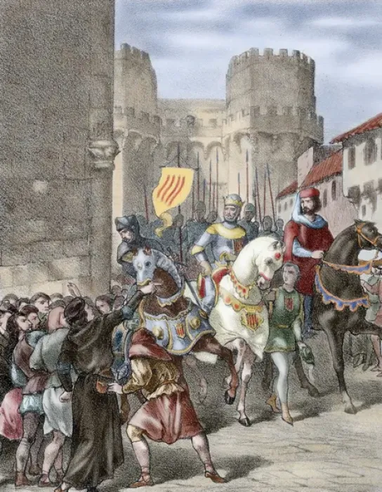 Framed Print : Peter IV (1319-1387), called the Ceremonious. Entry of Pedro Framed Print : Peter IV (1319-1387), called the Ceremonious. Entry of Pedro