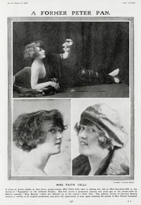 Framed Print : A former Peter Pan: Miss Faith Celli (Dorothy Faith Standing, 1888-1942), by Madame Yevonde. Date: 1920 Framed Print : A former Peter Pan: Miss Faith Celli (Dorothy Faith Standing, 1888-1942), by Madame Yevonde. Date: 1920