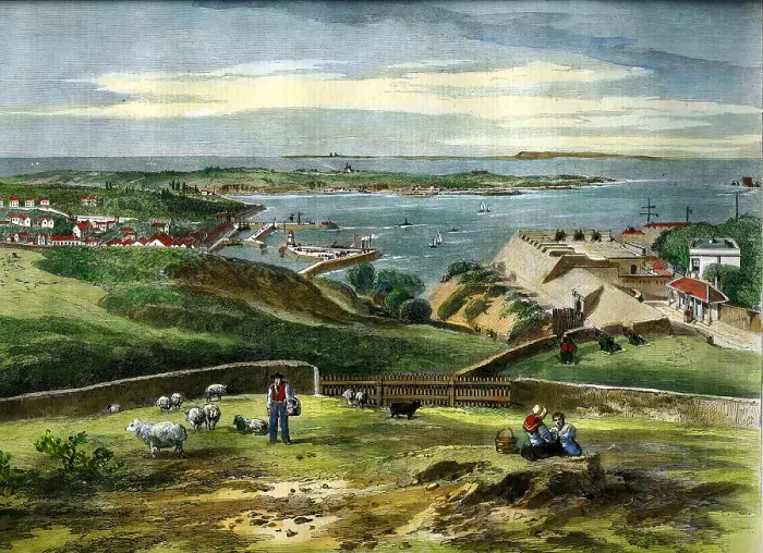 Framed Print : Peter Port, Fort George, Guernsey Framed Print : Peter Port, Fort George, Guernsey