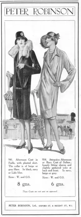 Framed Print : Peter Robinson Advert, 1927 Framed Print : Peter Robinson Advert, 1927