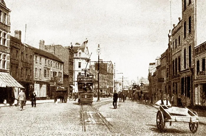 Framed Print : Peterborough Long Causeway early 1900s Framed Print : Peterborough Long Causeway early 1900s