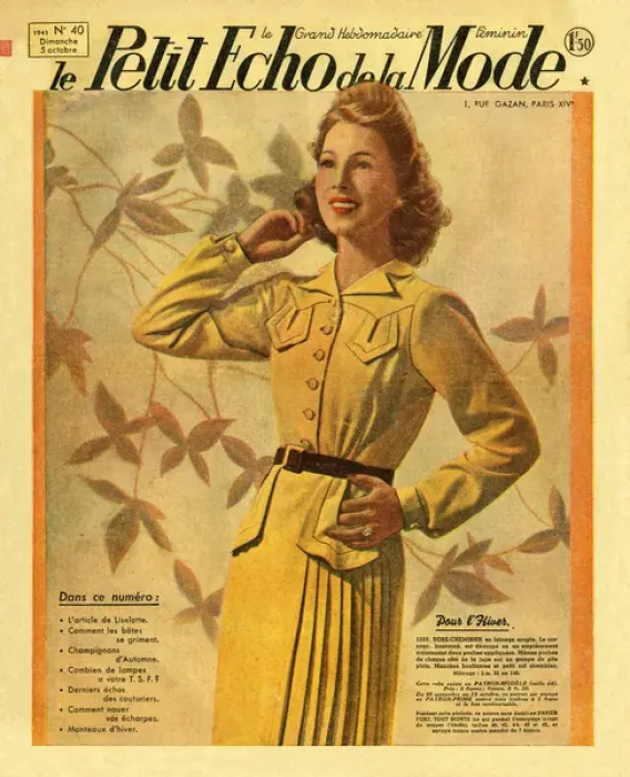 Framed Print : Petit Echo de la Mode Oct 1941 Framed Print : Petit Echo de la Mode Oct 1941