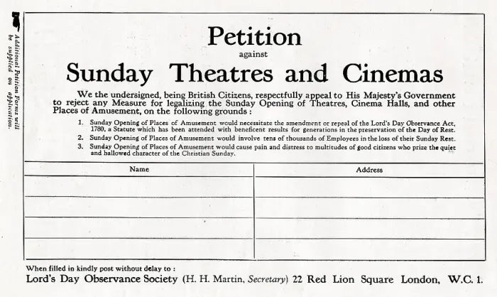 Framed Print : Petition form against Sunday opening of Theatres and Cinemas Framed Print : Petition form against Sunday opening of Theatres and Cinemas