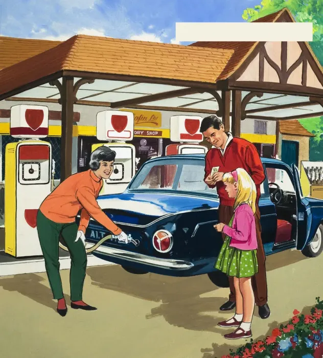 Framed Print : Petrol Attendant Framed Print : Petrol Attendant