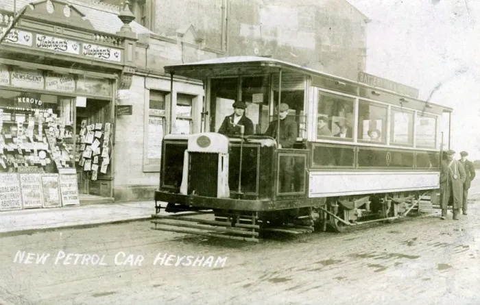 Framed Print : Petrol Tram Car, Heysham, Lancashire Framed Print : Petrol Tram Car, Heysham, Lancashire