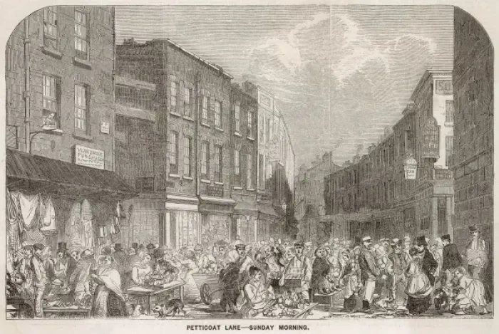 Framed Print : Petticoat Lane, 1858 Framed Print : Petticoat Lane, 1858