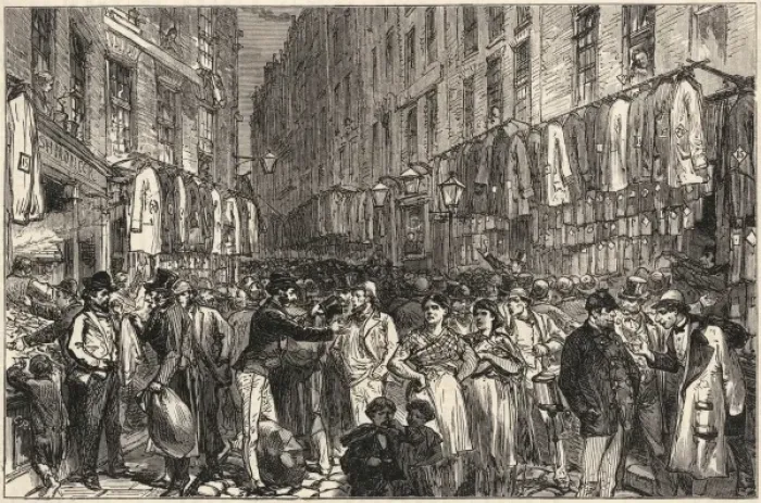 Framed Print : Petticoat Lane 1870 Framed Print : Petticoat Lane 1870