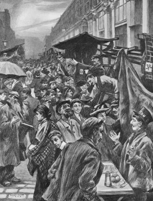 Framed Print : Petticoat Lane Market, London, 1903 Framed Print : Petticoat Lane Market, London, 1903
