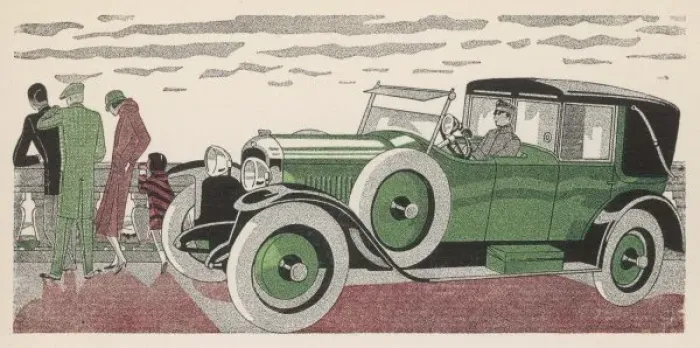 Framed Print : Peugeot and Chauffeur Framed Print : Peugeot and Chauffeur