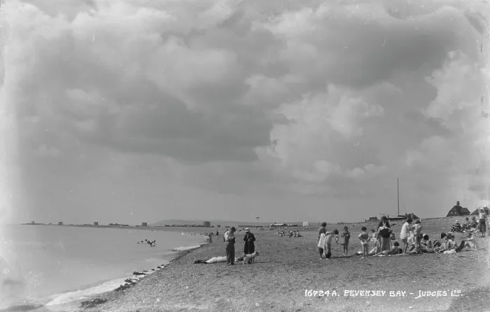 Framed Print : Pevensey Bay Beach Scene Framed Print : Pevensey Bay Beach Scene