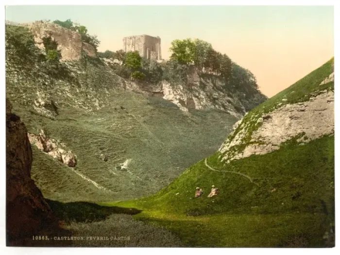 Framed Print : Peveril Castle, Castleton, Derbyshire, England Framed Print : Peveril Castle, Castleton, Derbyshire, England
