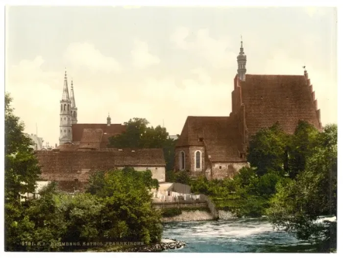 Framed Print : Pfarr Church, Bromberg, Silesia, Germany (i. e. Bydgoszcz, P Framed Print : Pfarr Church, Bromberg, Silesia, Germany (i. e. Bydgoszcz, P