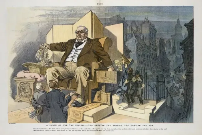 Framed Print : A phase of our tax system - the greater the service, the hea Framed Print : A phase of our tax system - the greater the service, the hea