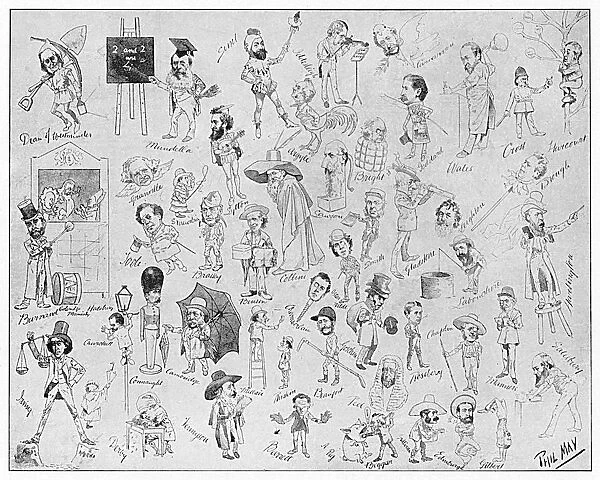 Phil Mays Social caricature - leading Victorian Gentlemen