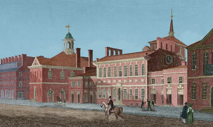 Framed Print : Philadelphia. City Hall building. Engraving by Traversier Framed Print : Philadelphia. City Hall building. Engraving by Traversier