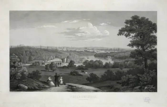 Framed Print : Philadelphia. View from Peters farm Framed Print : Philadelphia. View from Peters farm