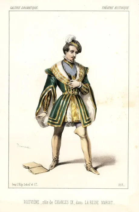 Framed Print : Philibert Rouviere as King Charles IX in La Framed Print : Philibert Rouviere as King Charles IX in La