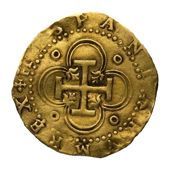 Philip II of Spains golden coin, coined in Seville