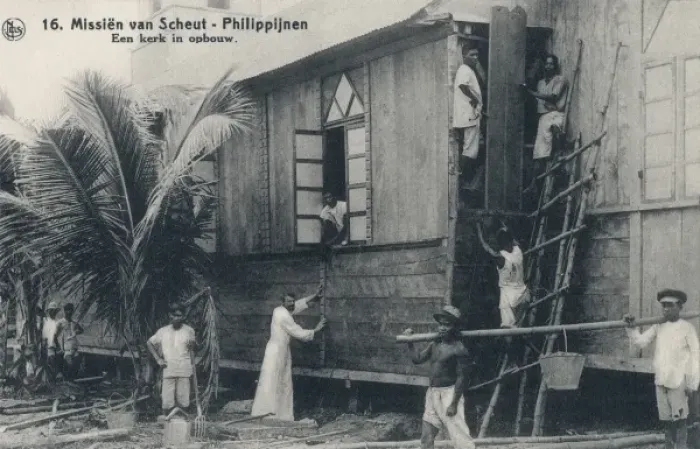 Framed Print : Philippines - Building a Church Framed Print : Philippines - Building a Church
