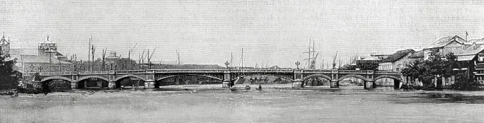 Framed Print : Philippines. Manila. Bridge of Spain over the Pasig River Framed Print : Philippines. Manila. Bridge of Spain over the Pasig River