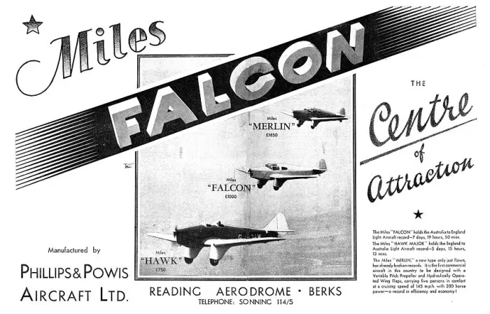 Framed Print : Phillips & Powis - Miles Hawk - Miles Falcon - Miles Merlin Framed Print : Phillips & Powis - Miles Hawk - Miles Falcon - Miles Merlin