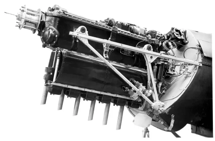 Framed Print : Phillips and Powis T. 1-37 Gipsy Six engine installation Framed Print : Phillips and Powis T. 1-37 Gipsy Six engine installation
