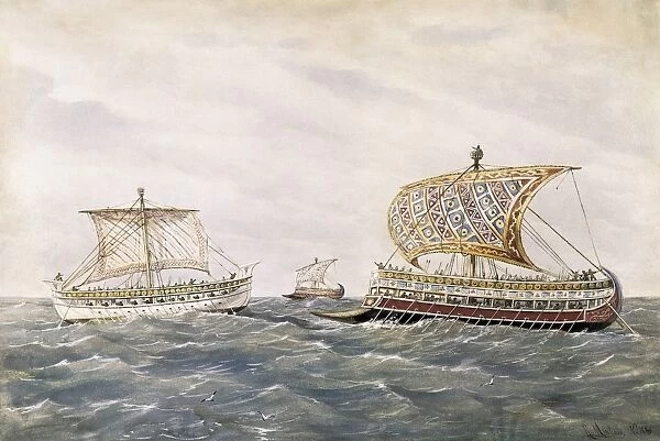 Phoenician and Assyrian battle ships. SPAIN