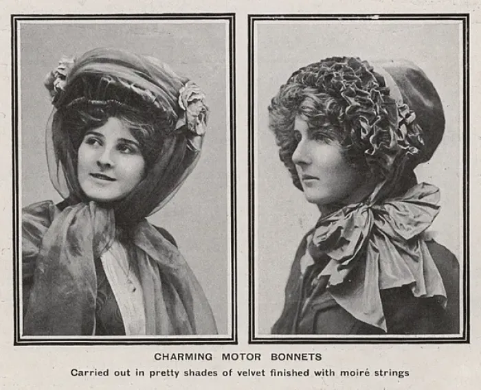 Framed Print : Photo of Charming Motor Bonnets 1909 Framed Print : Photo of Charming Motor Bonnets 1909
