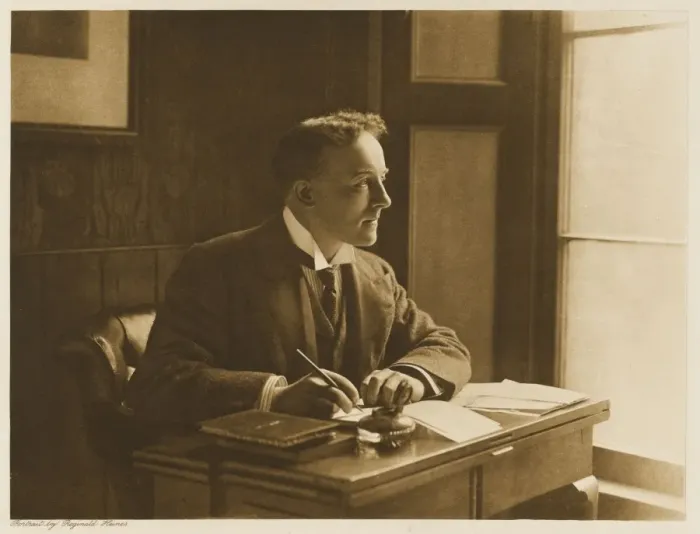 Framed Print : Photo, German at Desk Framed Print : Photo, German at Desk