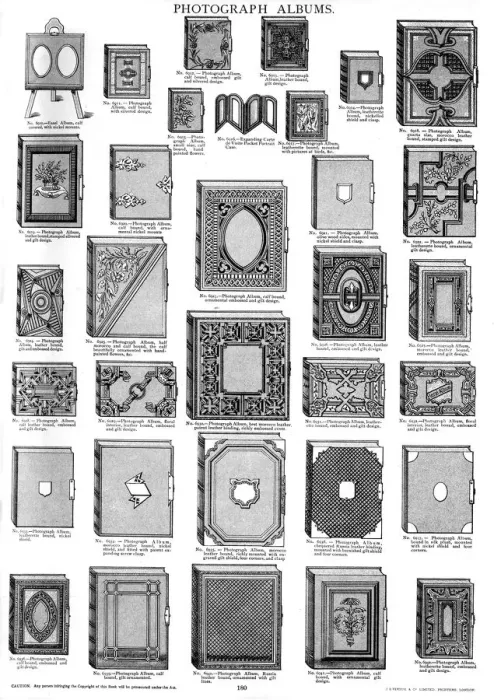 Framed Print : Photograph Albums, Plate 180 Framed Print : Photograph Albums, Plate 180
