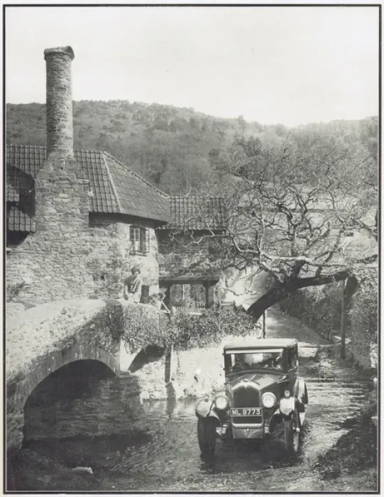 Framed Print : Photograph of Allerford and a Buick, 1927 Framed Print : Photograph of Allerford and a Buick, 1927