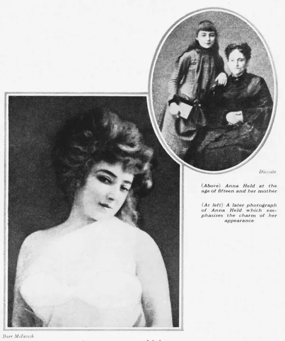 Framed Print : A photograph of Anna Held aged 15 with her mother Framed Print : A photograph of Anna Held aged 15 with her mother