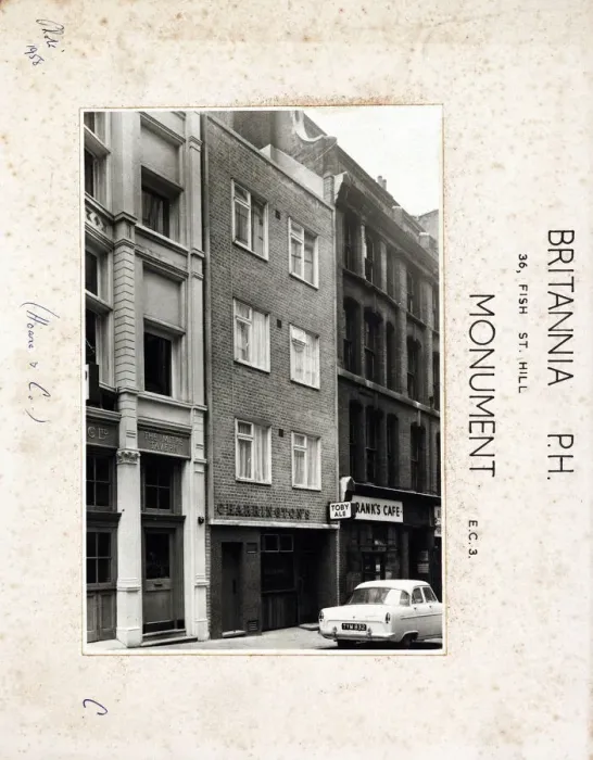 Framed Print : Photograph of Britannia PH, Monument, London Framed Print : Photograph of Britannia PH, Monument, London