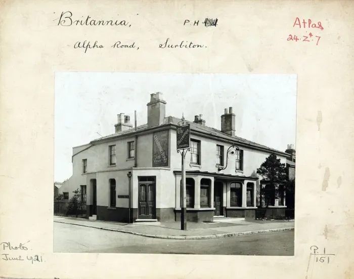Framed Print : Photograph of Britannia PH, Surbiton, Surrey Framed Print : Photograph of Britannia PH, Surbiton, Surrey