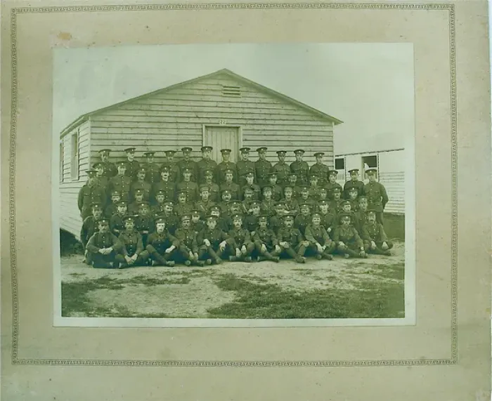 Framed Print : Photograph of A Company of a Devonshire Battalion Framed Print : Photograph of A Company of a Devonshire Battalion