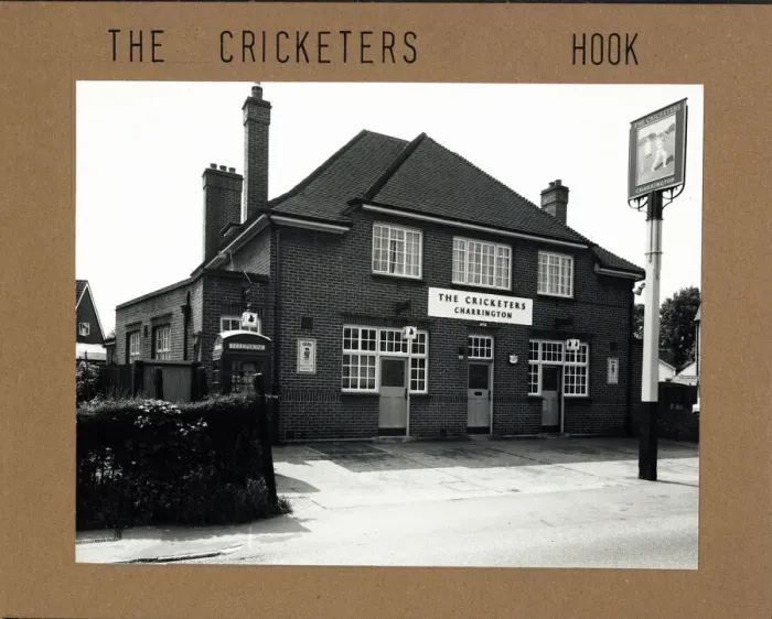 Framed Print : Photograph of Cricketers PH, Hook, Surrey Framed Print : Photograph of Cricketers PH, Hook, Surrey