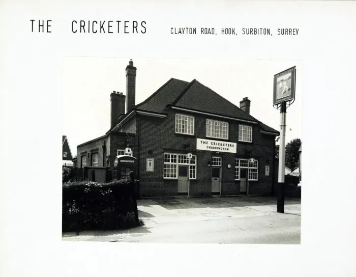 Framed Print : Photograph of Cricketers PH, Hook, Surrey Framed Print : Photograph of Cricketers PH, Hook, Surrey