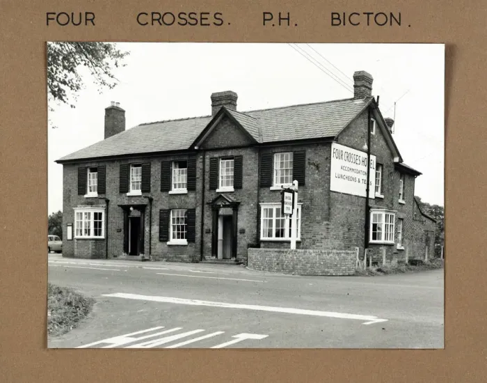 Framed Print : Photograph of Four Crosses PH, Bicton, Shropshire Framed Print : Photograph of Four Crosses PH, Bicton, Shropshire