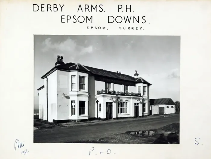 Framed Print : Photograph of Derby Arms, Epsom, Surrey Framed Print : Photograph of Derby Arms, Epsom, Surrey