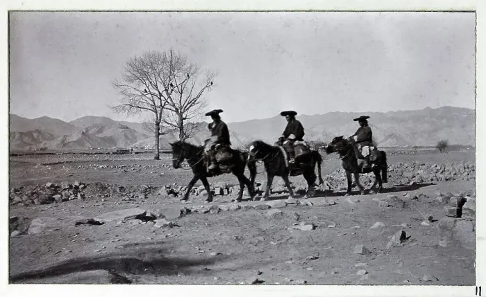 Framed Print : Photograph from a fascinating album which reveals new details on a little-known campaign in which a British military force brushed aside Tibetan defences to capture Lhasa, in 1904
