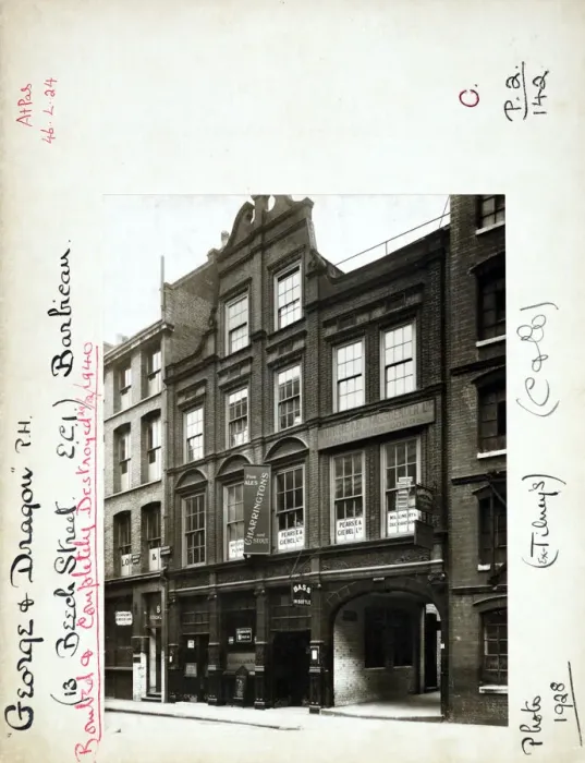 Framed Print : Photograph of George & Dragon PH, Barbican, London Framed Print : Photograph of George & Dragon PH, Barbican, London