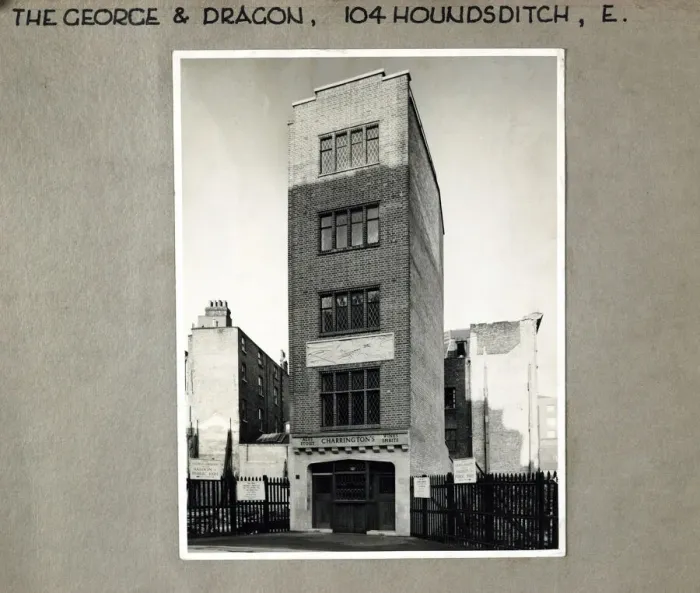 Framed Print : Photograph of George & Dragon PH, Houndsditch (New), London Framed Print : Photograph of George & Dragon PH, Houndsditch (New), London