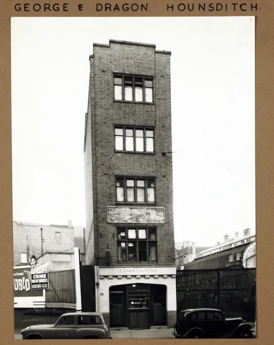 Framed Print : Photograph of George & Dragon PH, Houndsditch (New), London Framed Print : Photograph of George & Dragon PH, Houndsditch (New), London