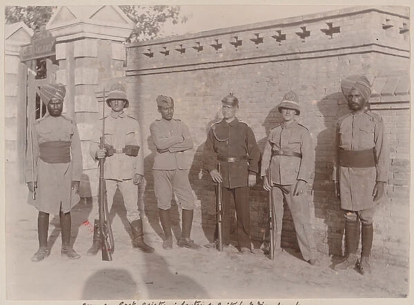 Photograph of German and Indian troops, China