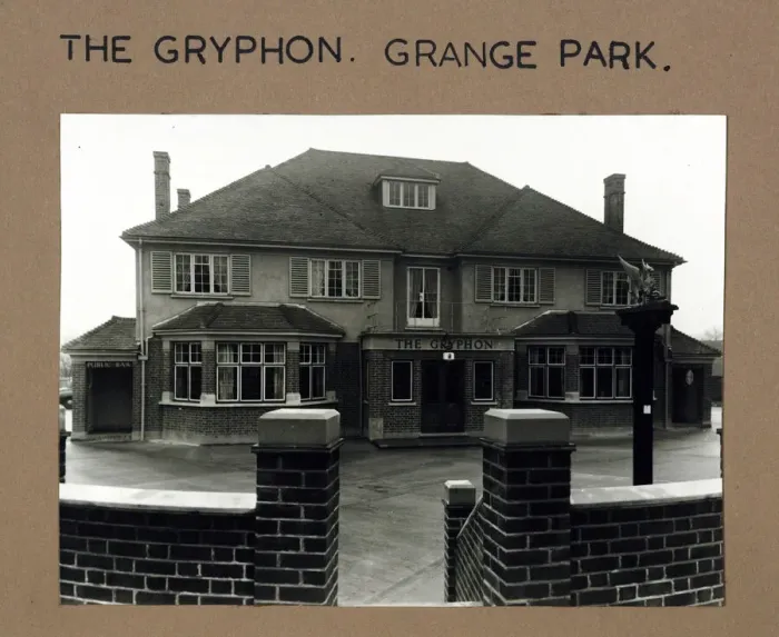 Framed Print : Photograph of Gryphon PH, Grange Park, London Framed Print : Photograph of Gryphon PH, Grange Park, London