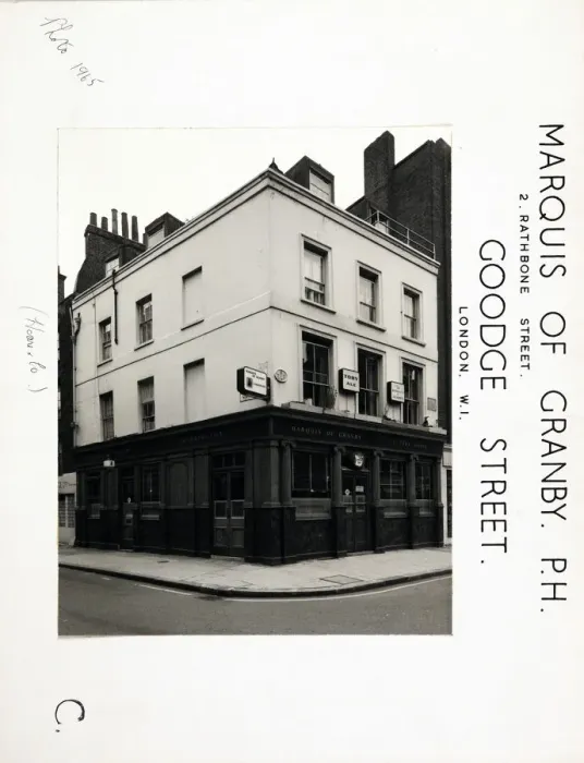 Framed Print : Photograph of Marquis Of Granby PH, Goodge Street, London Framed Print : Photograph of Marquis Of Granby PH, Goodge Street, London
